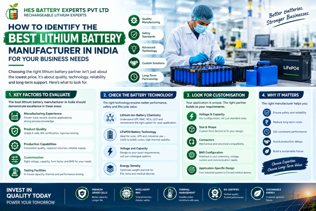 Best Lithium Battery Manufacturer in India: How to Choose